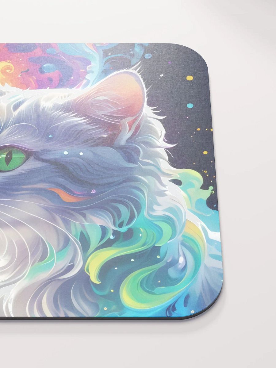 Psychedelic Cat Swirling Rainbow Art Mouse Pad product image (6)