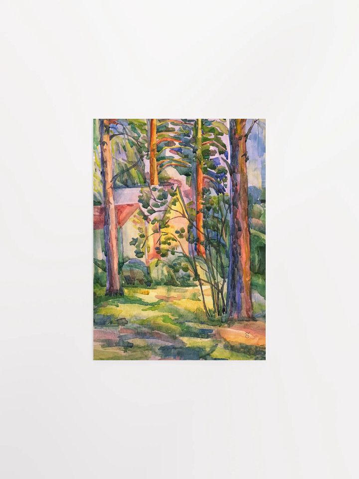 Enchanted Forest Watercolor Poster - Private House with Ffence product image (2)