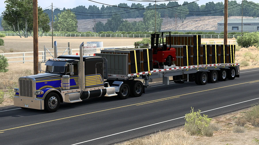 Bowed Flatbed Trailer for American Truck Simulator product image (2)