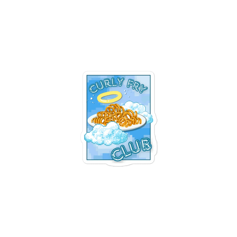 CURLY FRY CLUB die-cut magnet product image (1)