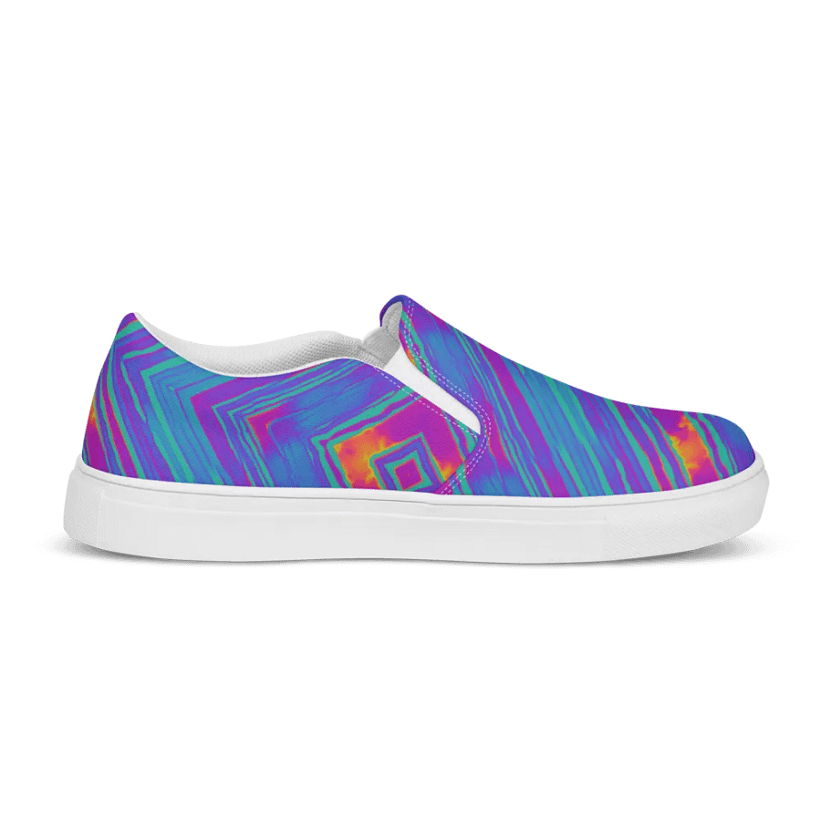 Neon Dreams Glitch Art Slip-Ons product image (7)