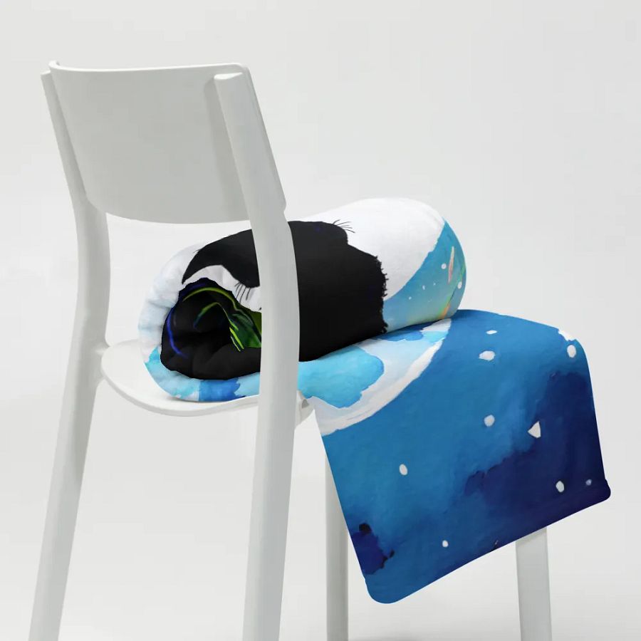 A Cat Sings To The Moon Throw Blanket product image (7)