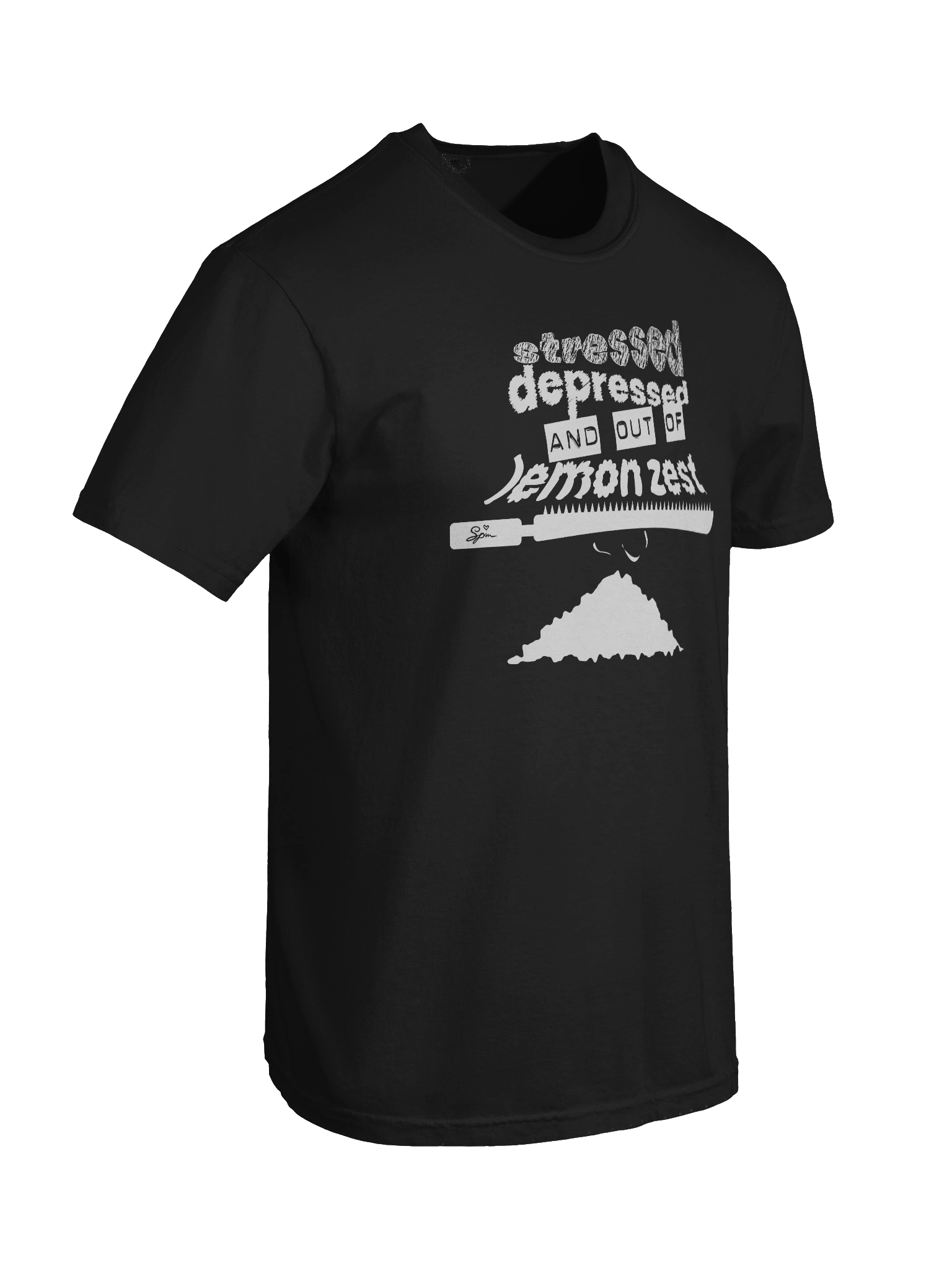 Stressed Depressed lemon zest muscle tee product image (8)