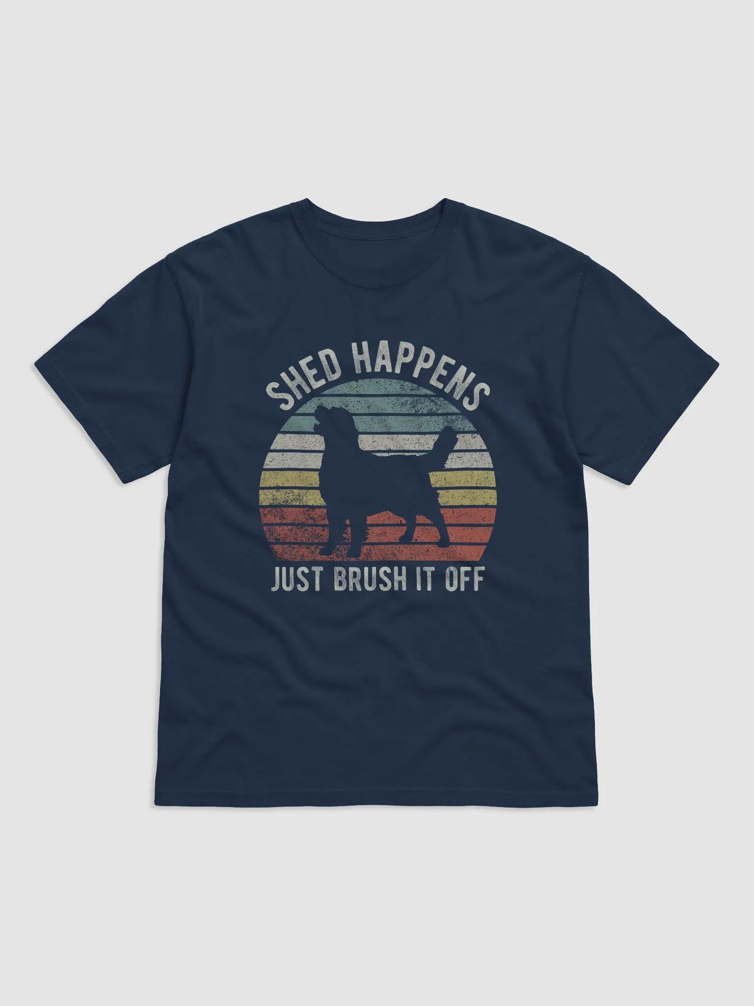 Shed Happens Tee | Funny Golden Retriever T-Shirt for Dog Lovers | Retro Vintage Sunset Dog Lover T-Shirt product image (12)