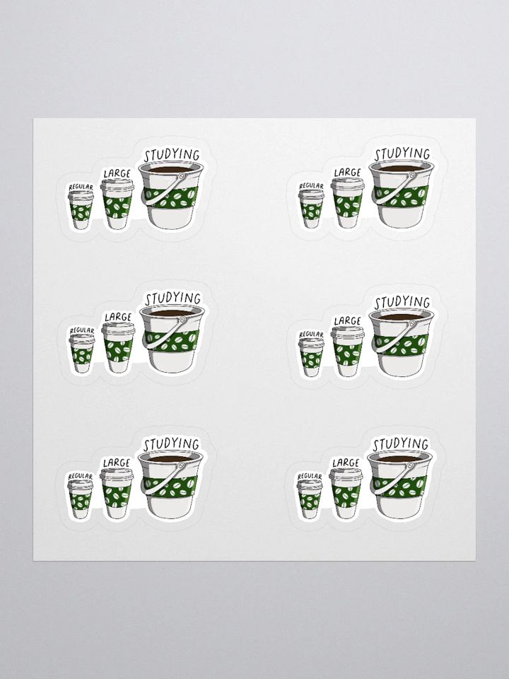 Coffee Study Sticker (MEDIUM Sheet) product image (1)