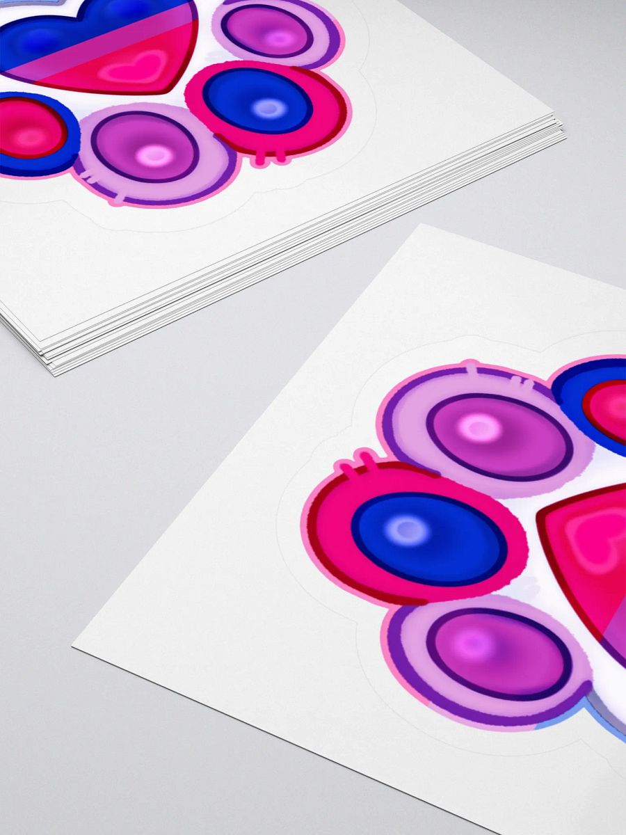 Bisexual Pride Paw Print Kiss Cut Stickers product image (4)