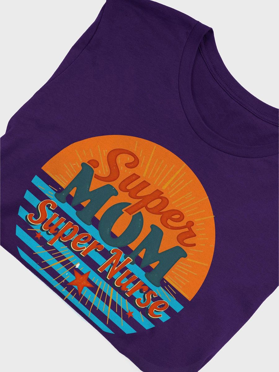 Super Mom Super Nurse Retro T-Shirt product image (47)