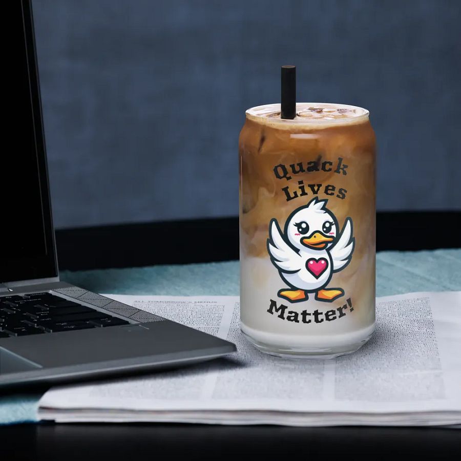 Quack lives matter glass product image (3)