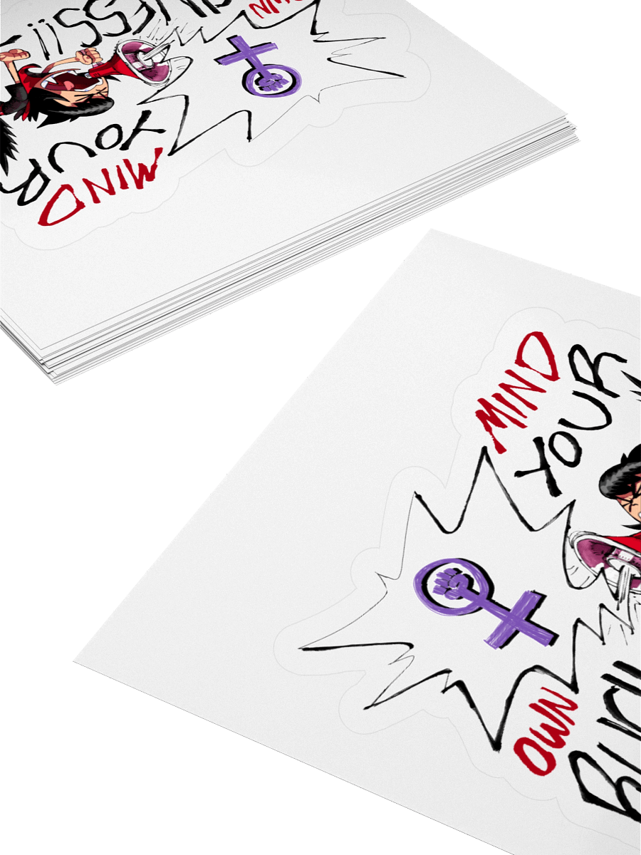 Alunya - “Mind Your Own Business!!” Sticker product image (10)