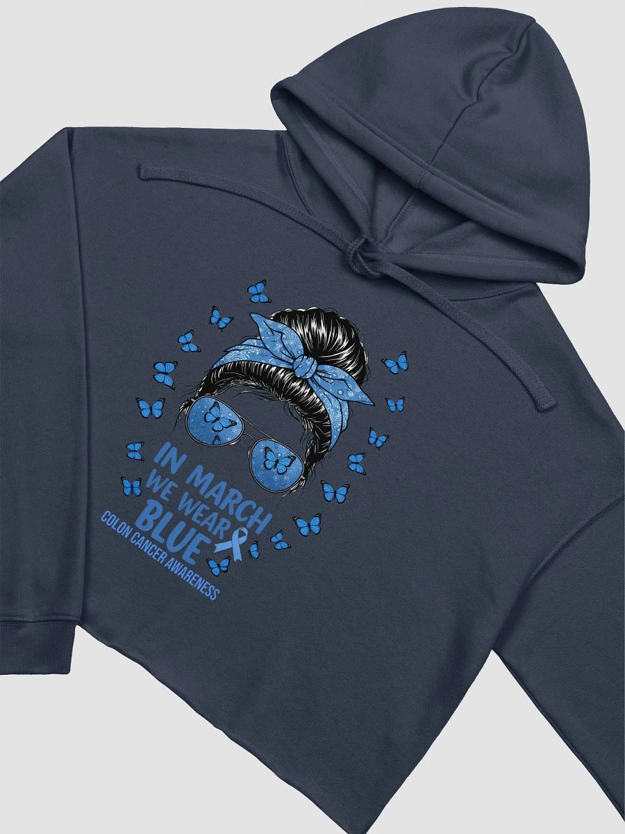 March Blue Wipe Out Colon Cancer Awareness Comfort Crop Hoodie product image (5)