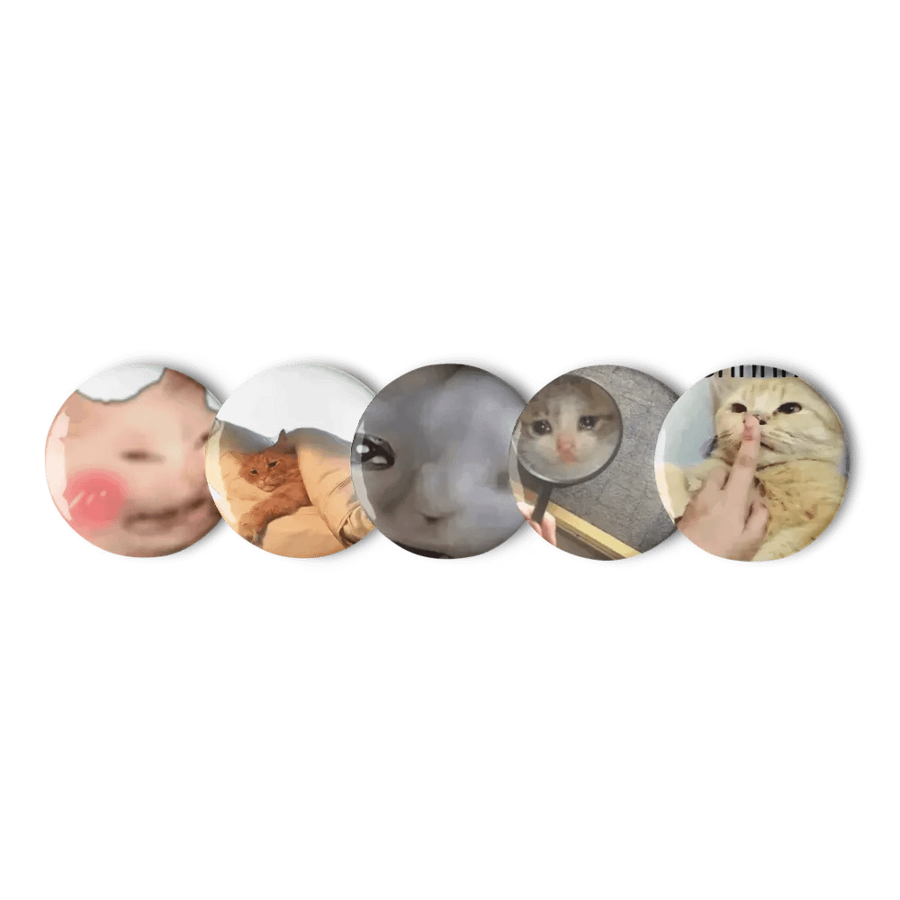 Set of Pin Buttons: Meme Cats 43 product image (3)