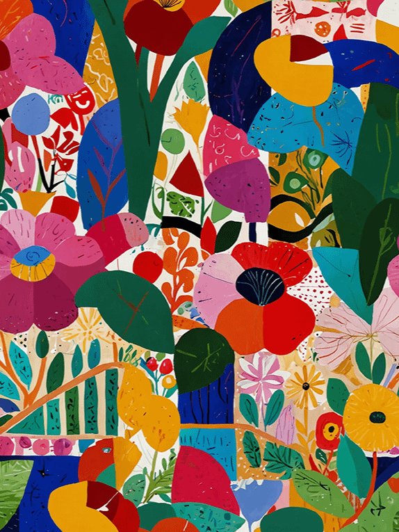 Set of 5 Fantasy Garden Papers No.9087 product image (2)