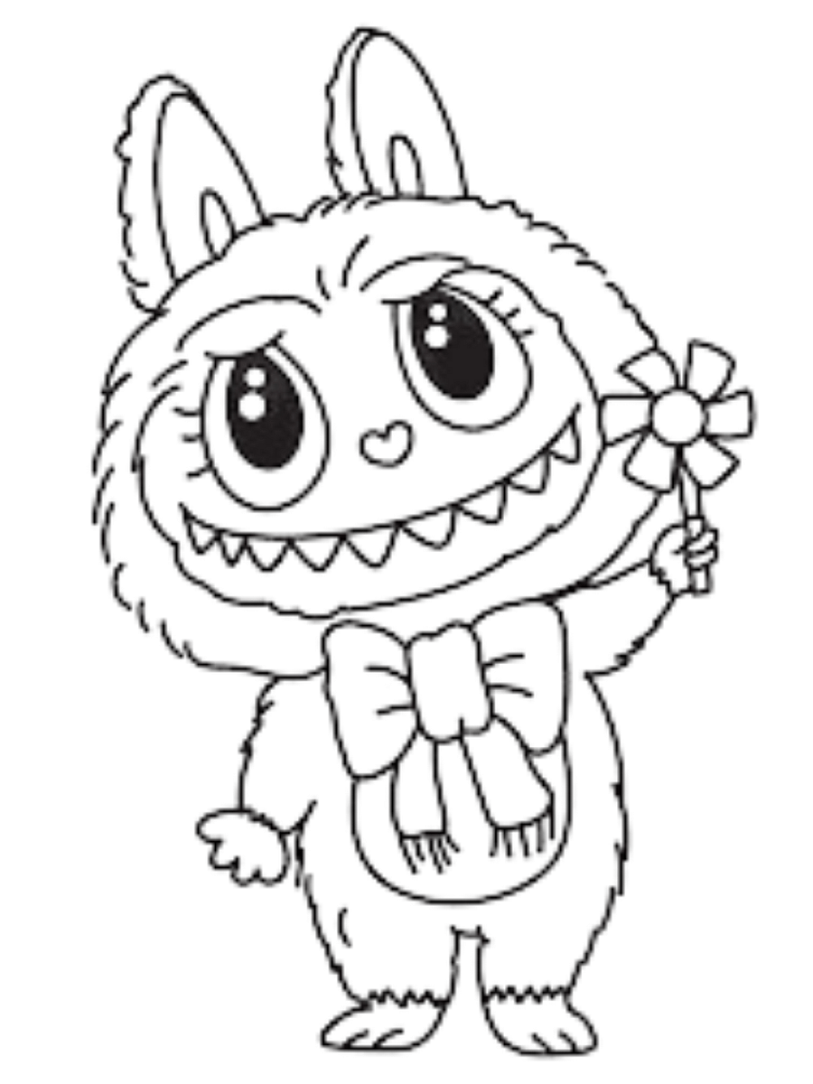PRINTABLE COLORING BOOK OF VARIOUS LABUBU CARTOON (50 PAGE) product image (2)