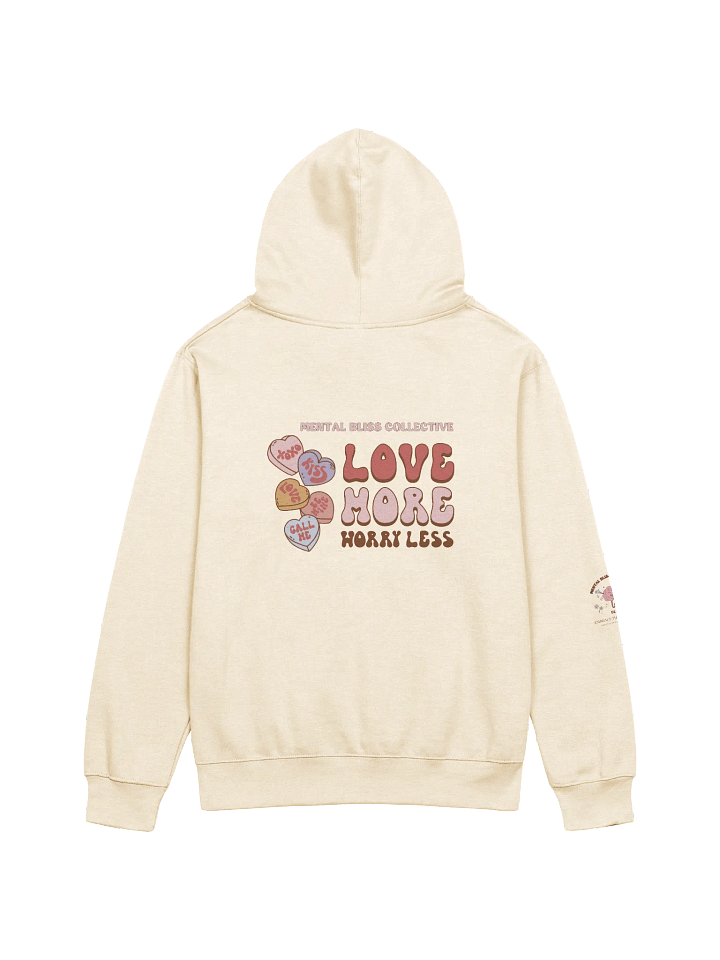 Love More Worry Less Unisex Hoodie – A Daily Reminder to Stay Positive product image (12)