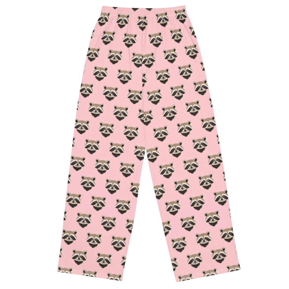 Raccoon Dreamland Wide-Leg Lounge Pants in Pink product image (3)