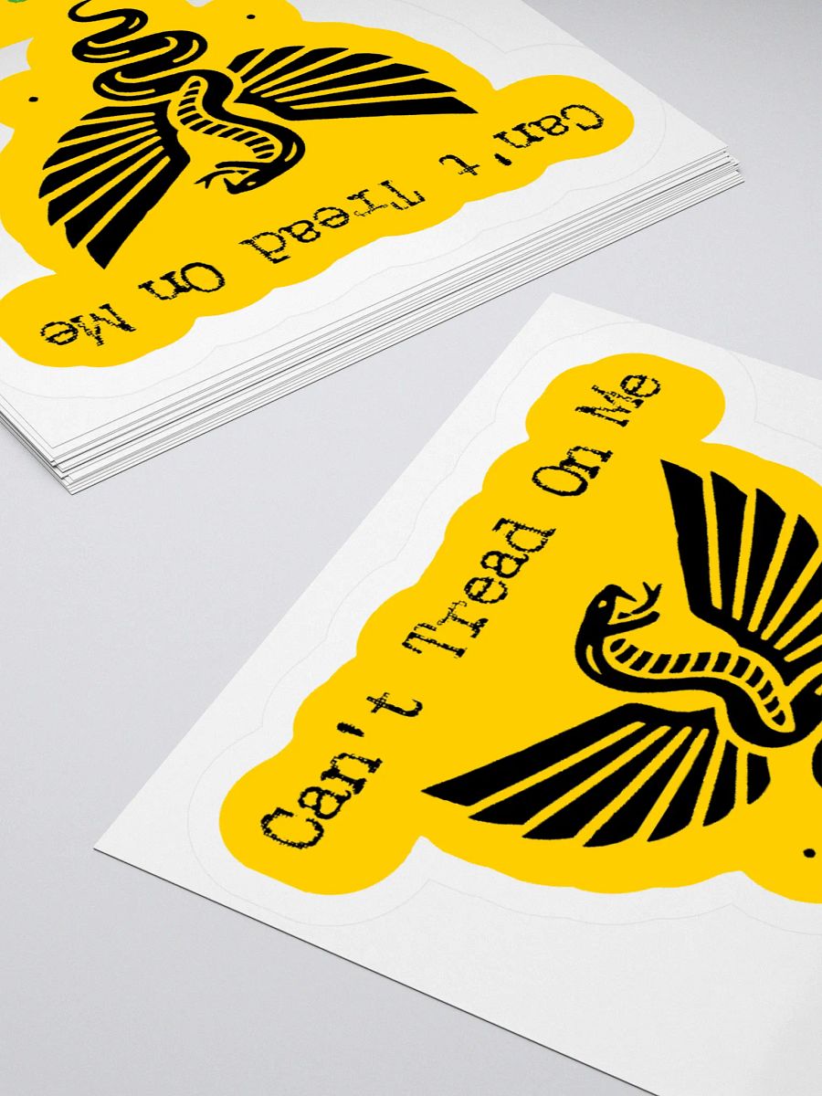 Can't Tread On Me Transcend (Black on Gold) Sticker product image (10)