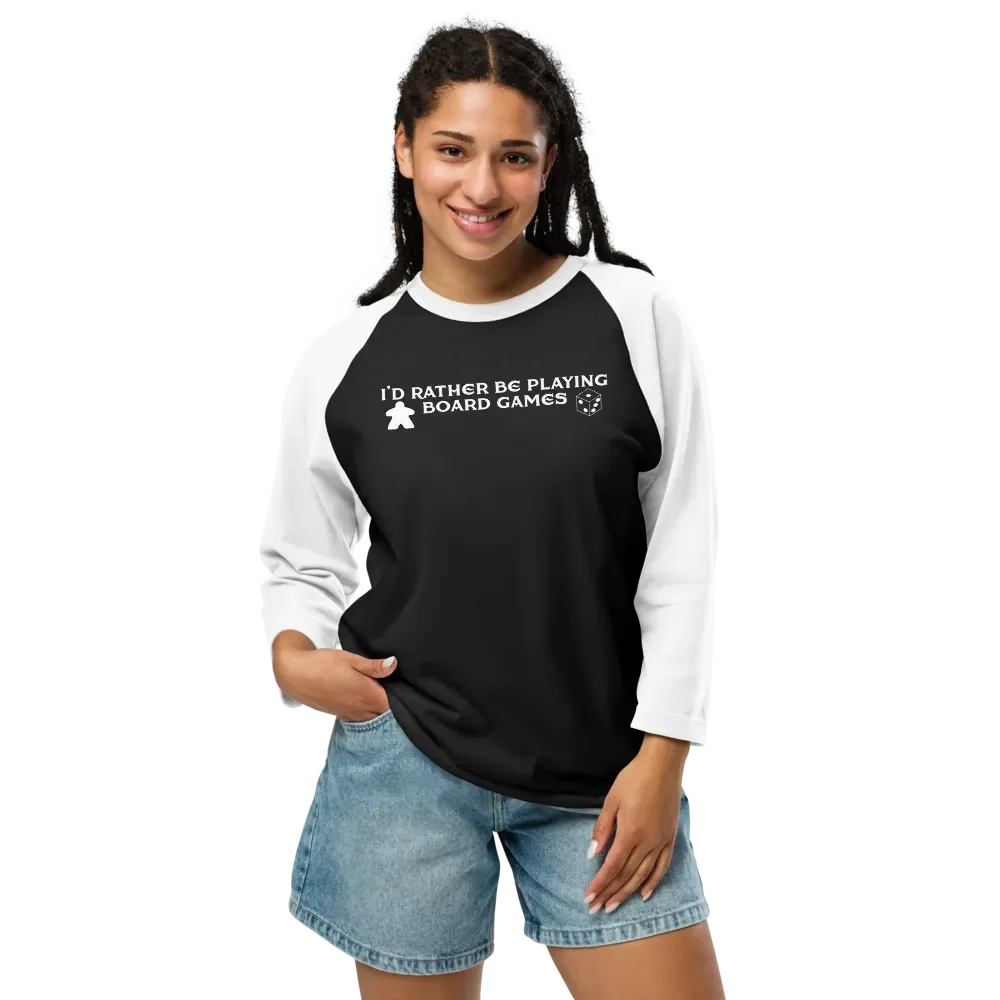 I'd Rather Be Playing Board Games Baseball Tee product image (7)