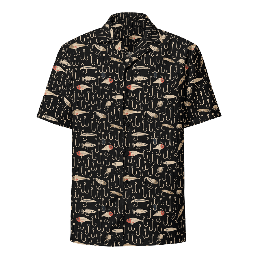 Wild Camo Fish Short Sleeve Button-Up Hawaiian Shirt product image (1)