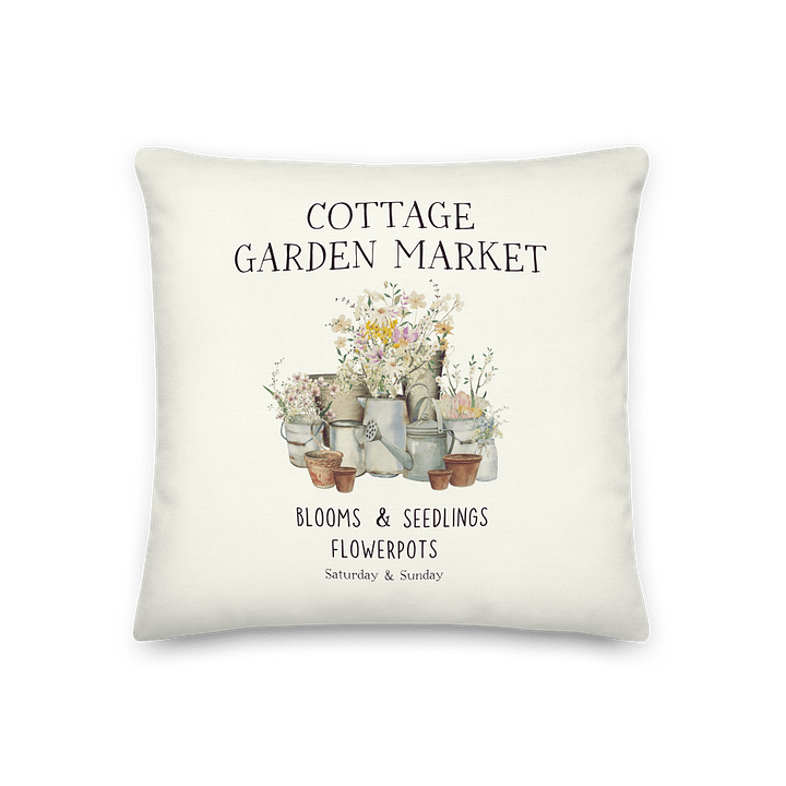 Cottage Garden Market Pillow FLOWERS AND POTS product image (3)