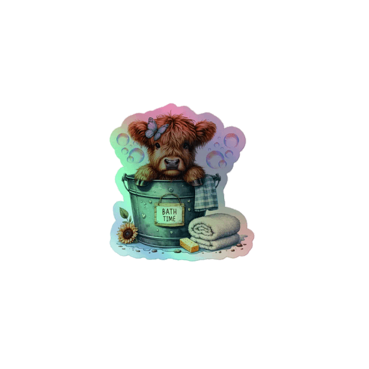 Highland Bath time Sticker product image (1)
