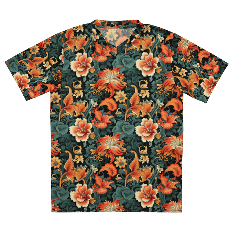 Sunset Flowers | Recycled Unisex Sports Jersey product image (4)