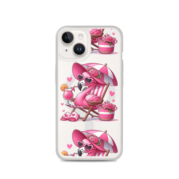 Flamingo Paradise iPhone® MagSafe® Clear Case product image (4)