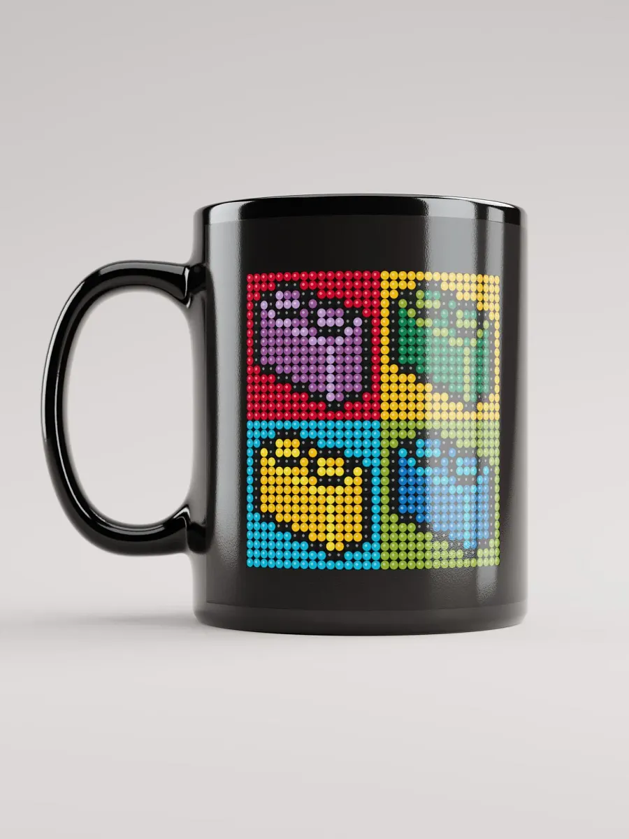 Brick Pixel Art Black Glossy Mug product image (1)