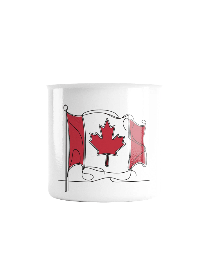 Canadian Flag Line Art Style Enamel Mug product image (2)
