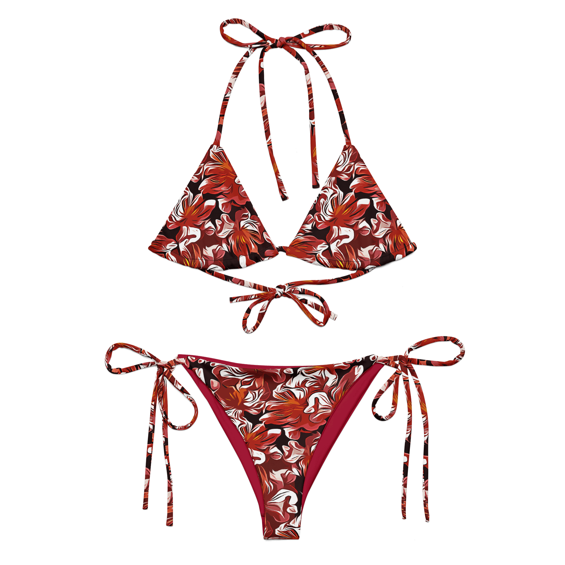 Fire Flower | Recycled String Bikini product image (3)