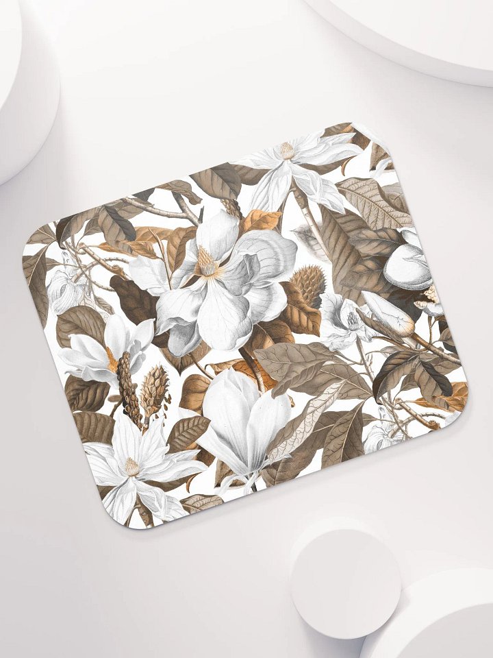 White Magnolia Grandiflora Mouse Pad product image (1)