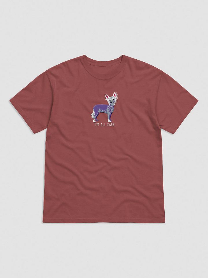 I'm All Ears T-Shirt(Embroidered) of a Chinese Crested Dog product image (9)
