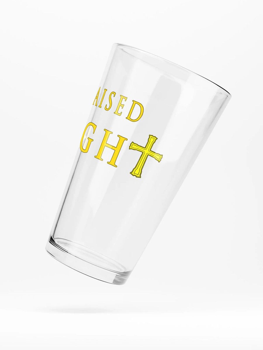 Raised Right Cross Pint Glass product image (5)