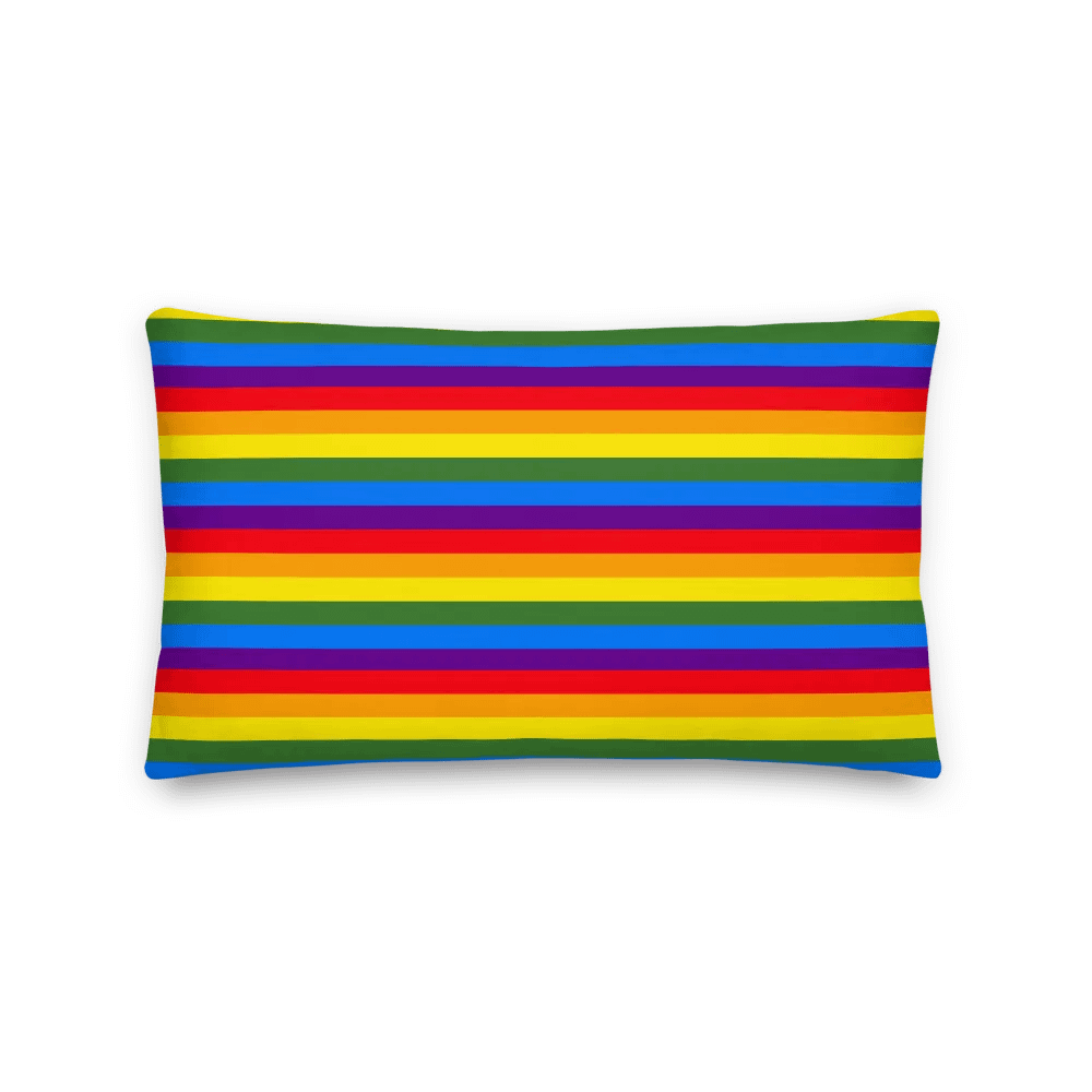Rainbow Stripes All-Over Pillow product image (2)