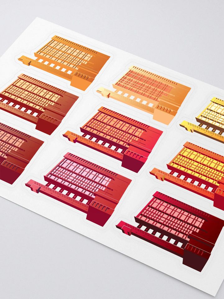 Trellick Colour Stickers | Red-Orange product image (2)