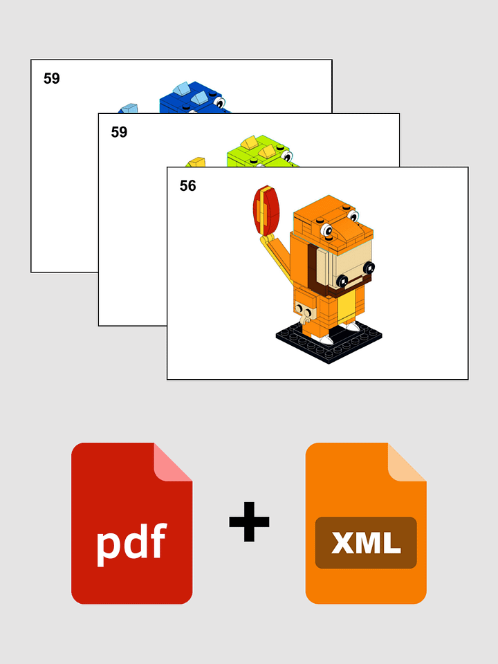 Pix Dino Orange, Green + Blue Combo PDF and Parts List product image (2)