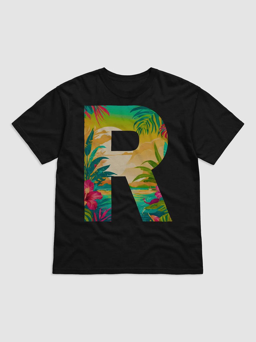Tropical Sunset Paradise T-Shirt (Letter-R) product image (1)
