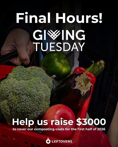 ⏰ Just a few hours left!
#GivingTuesdayCA is almost over, and we still need help to reach our $3000 goal to cover our compost...