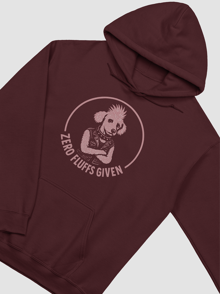 Funny Punk Dog T-Shirt – Zero Fluffs Given Poodle Hoodie – Cute Rebellious Warmth for Dog Lovers, Sarcastic Pet Parents & Animal Attitude Fans product image (3)