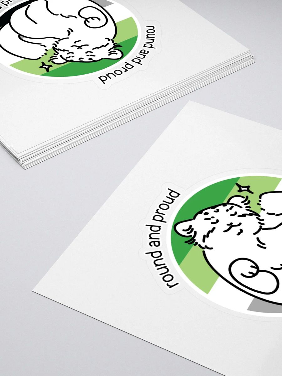 Round and Proud Manul Aromantic Version - Sticker product image (10)