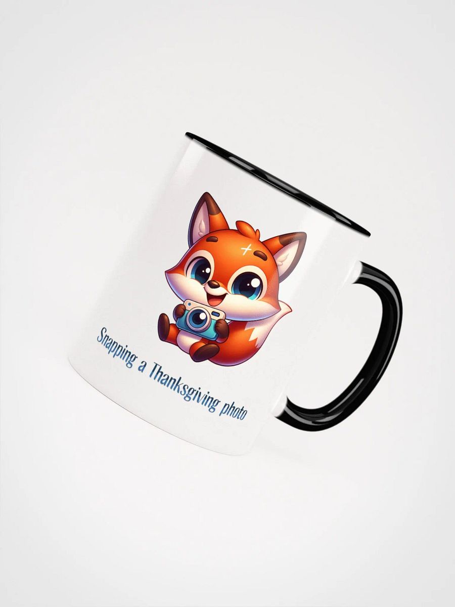 Snapping A Thanksgiving Photo Cute Fox Ceramic Mug product image (22)