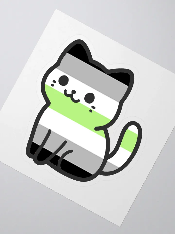 Agender Pride Kitty Sticker product image (2)