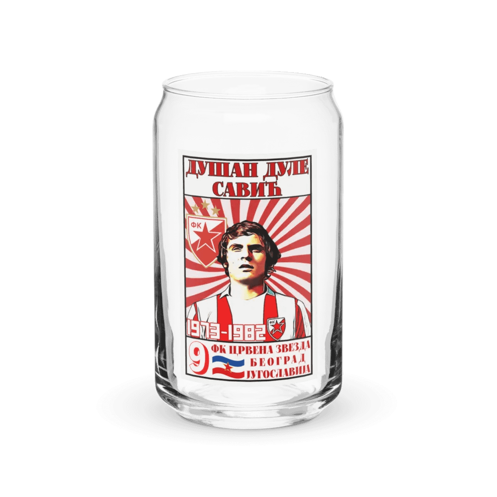 Dušan Dule Savić (FK Crvena Zvezda) Can-Shaped Glass product image (1)
