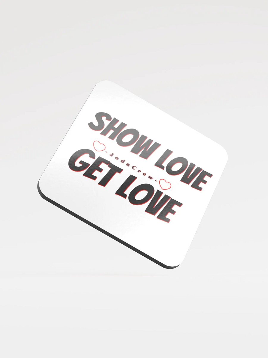 Show Love Glossed Cork Coaster product image (1)