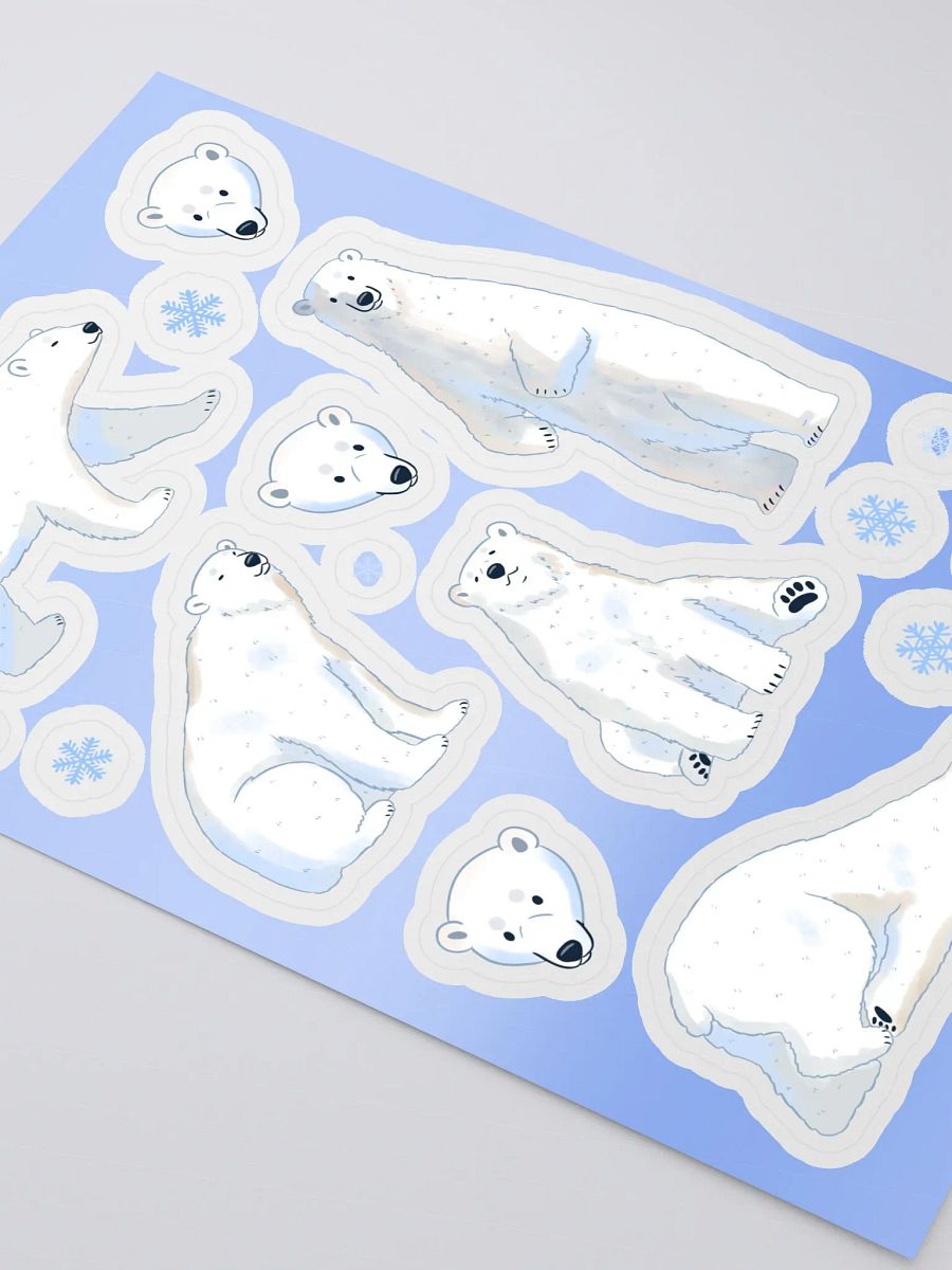 Polar Bears Kiss Cut Sticker Sheet product image (3)