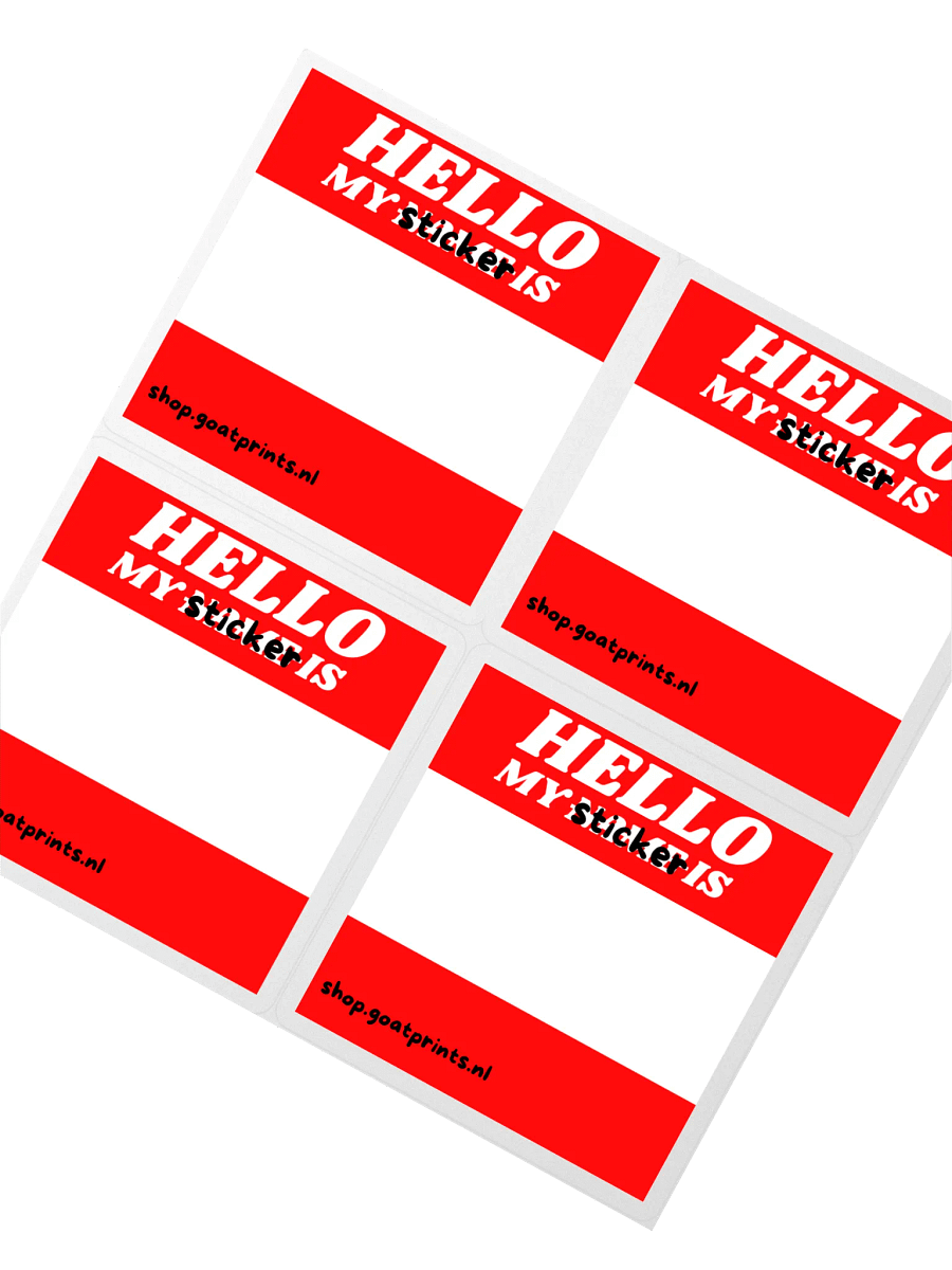 Personalized Hello Name Tag Stickers product image (2)