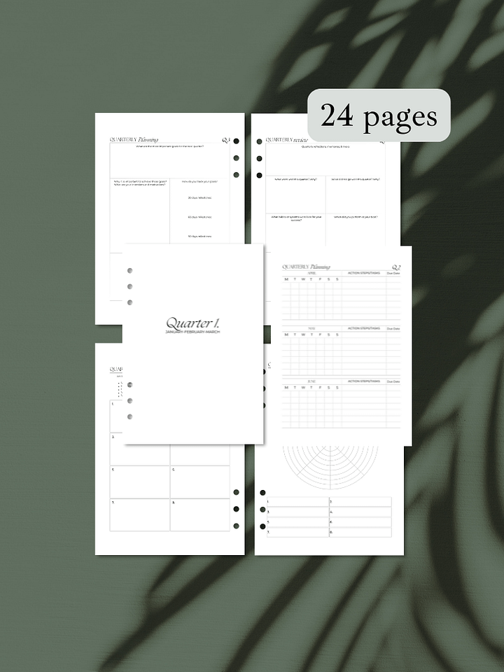 Quarterly Planning A5 Inserts product image (1)