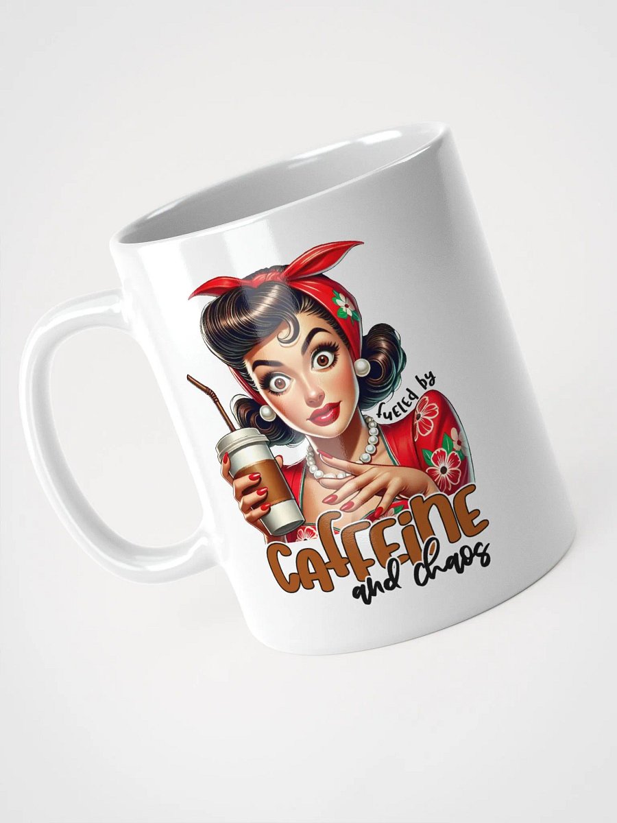 Fueled by Caffeine and Chaos Retro Mug product image (3)