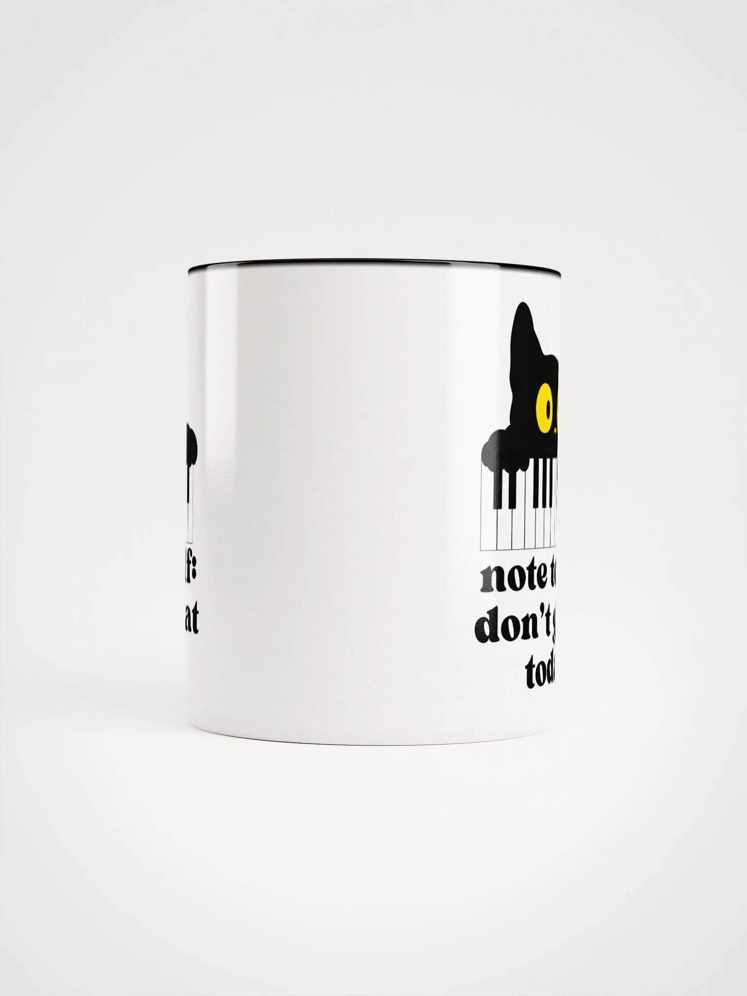 Note To Self: Don't Go Flat Today Mug - Gift For Singers And Cat Lovers product image (5)