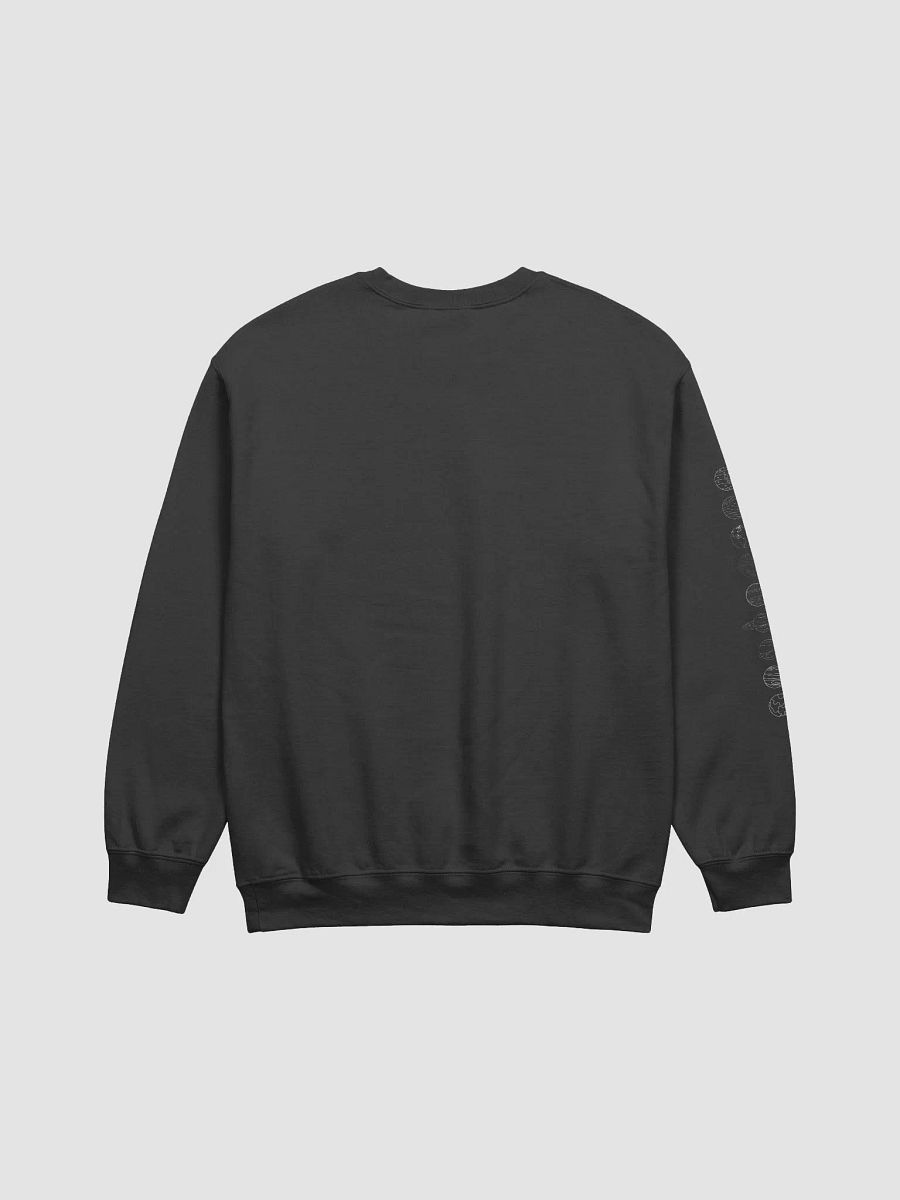 PW and vertical planets on sleeve - white decals - unisex crewneck sweater product image (6)