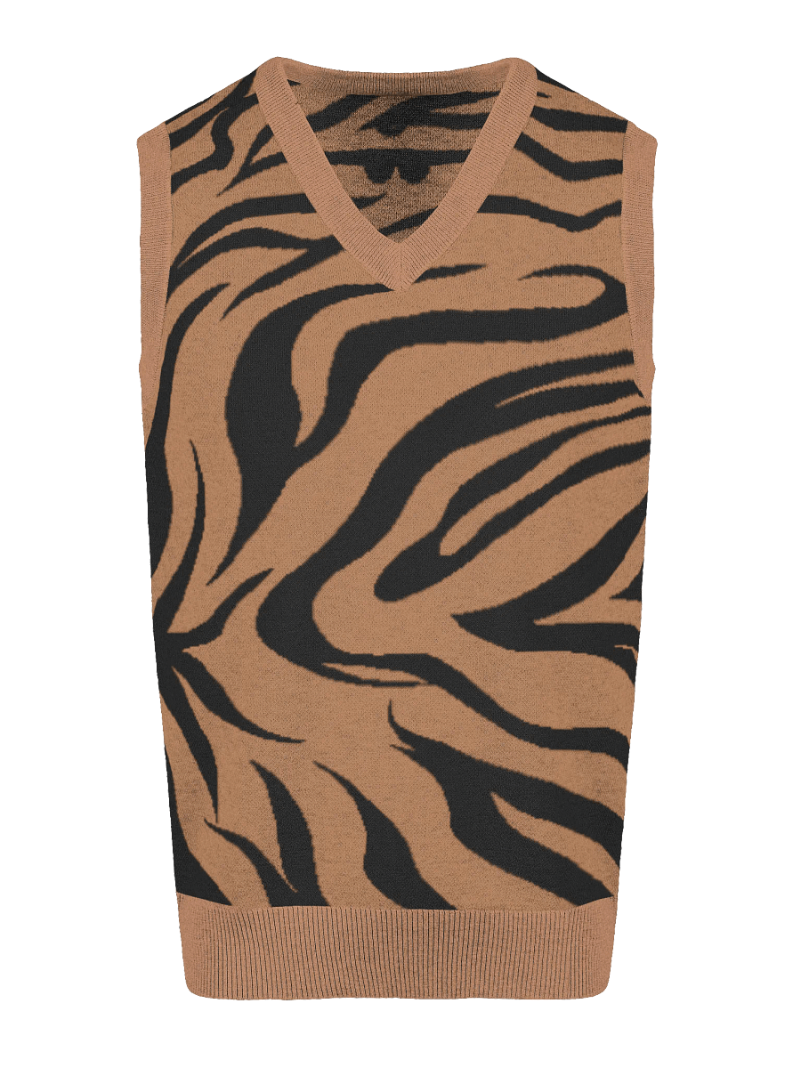 Tiger Stripe V-Neck Vest product image (3)